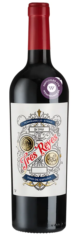 Tres Reyes Tempranillo-Syrah (2022) - Bodegas y Viñedos Muñoz - Rotwein aus Spanien