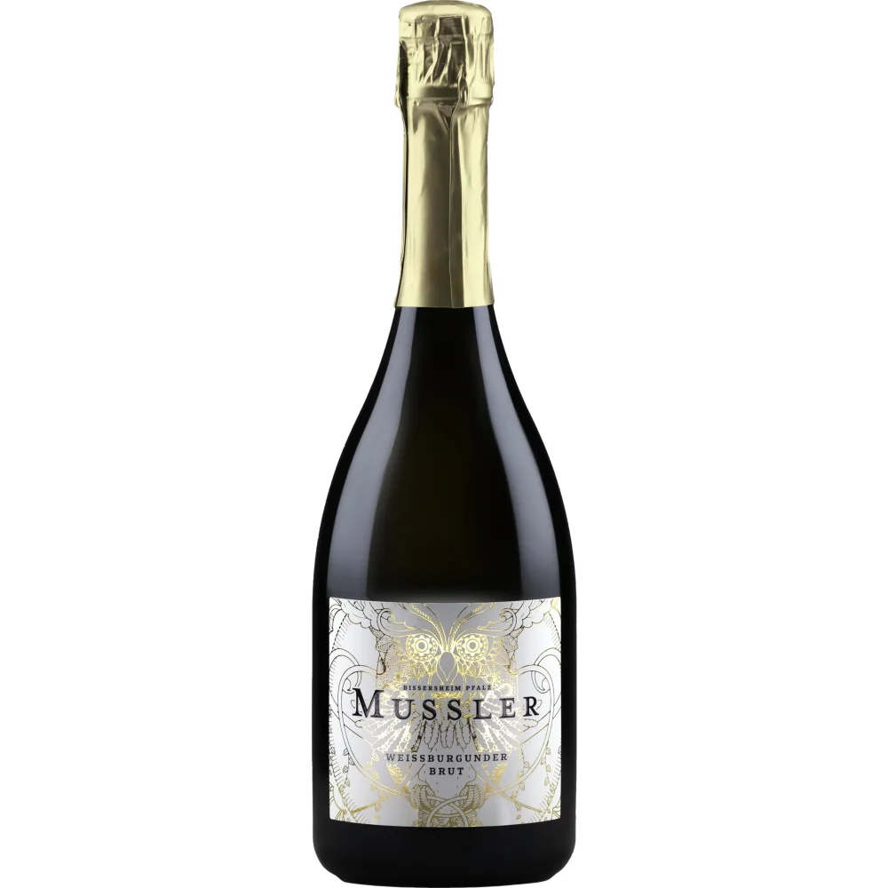 Mussler Weißburgunder Sekt, Brut, Sekt b.A, Pfalz, 2022, Schaumwein