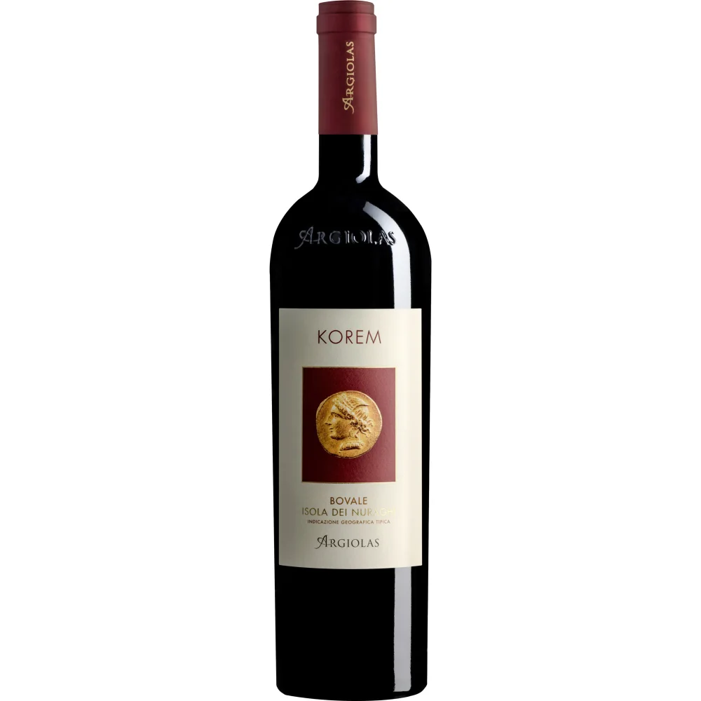 Argiolas Korem Isola Rosso, Isola dei Nuraghi IGP, Sardinien, 2023, Rotwein