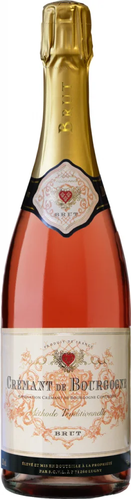 Cave de Lugny Crémant de Bourgogne Rosé Brut Méthode Traditionnelle