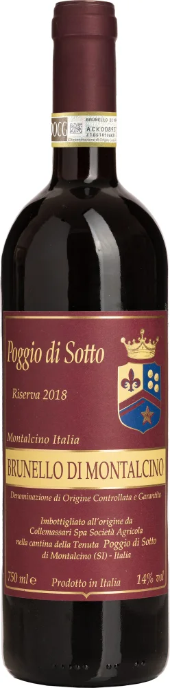 Poggio di Sotto Brunello di Montalcino Riserva DOCG 2018 Biologico