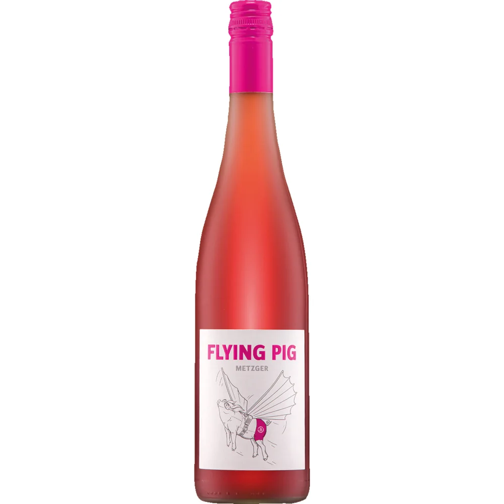 Flying Pig Rosé, Perlwein mit zugesetzter Kohlensäure, Deutscher Tafelwein, Perlwein / Secco